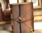 Leather journal,handmade notebook,vintage journal,diary,travel diary,rustic journal,with anchor,brown, blank papers,Christmas gift,Xmas gift