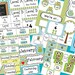 Owl Digital Scrapbooking Kit - Blue, Green, Brown Owl Clip Art & Owls Digital Papers in Woodland for Birthday  Invites, Instant Download