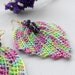 Crochet Necklace and Earrings Leaves Set