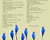 BUKOWSKI Bluebird in my heart POSTER - XXL large poster - A1 size