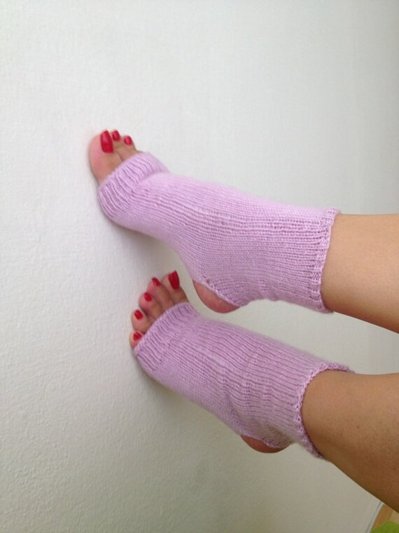Lilac toeless yoga socks ,socks,pilates,flip flops,sandals,home slippers
