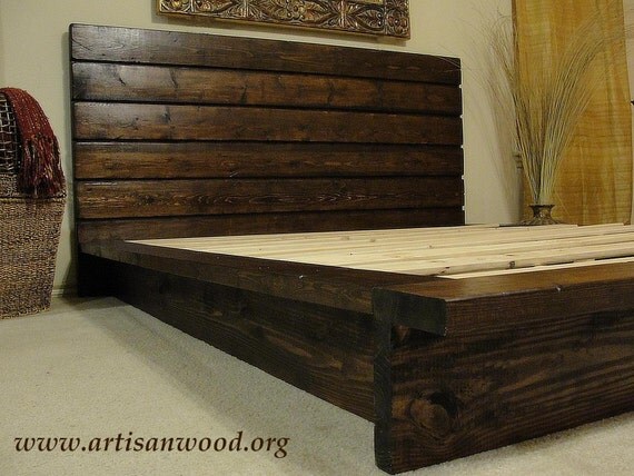Queen Size Rustic Bed
