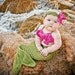 Crochet Mermaid Inspired Baby Girl Outfit --Great Photography Prop --Customizable Colors