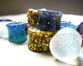 Custom made 7/8" or 1 inch glitter plugs/tunnels