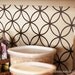 Kitchen backsplash, pantry or bathroom upgrade - vinyl quatrefoil design -