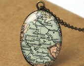Germany Map Jewelry, Germany Pendant Necklace, German Map Necklace, Berlin Map Necklace, World Traveler Gift, Travel Necklace N444