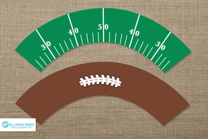 Football Birthday - Printable Party - Football cupcake wrapper - Sports Printable - football decoration - Birthday Party - DIY Printable
