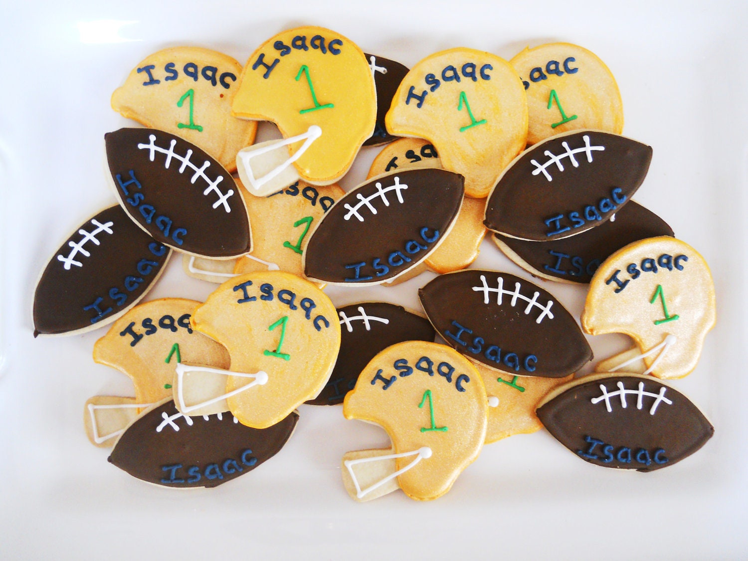 Football Cookies- Helmets and Footballs