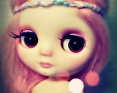 OOAK Middie Blythe Hand Painted Eyechips, Pretty In Pink
