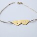 Dainty Gold Filled Double Heart Bracelet - Personalized Sweetheart Bracelet - Personalized ID Bracelet - Bridal Shower Gift - Wedding