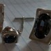 Vintage Balfour Silver Blue Cufflinks TieTack Originial Jewelry Case