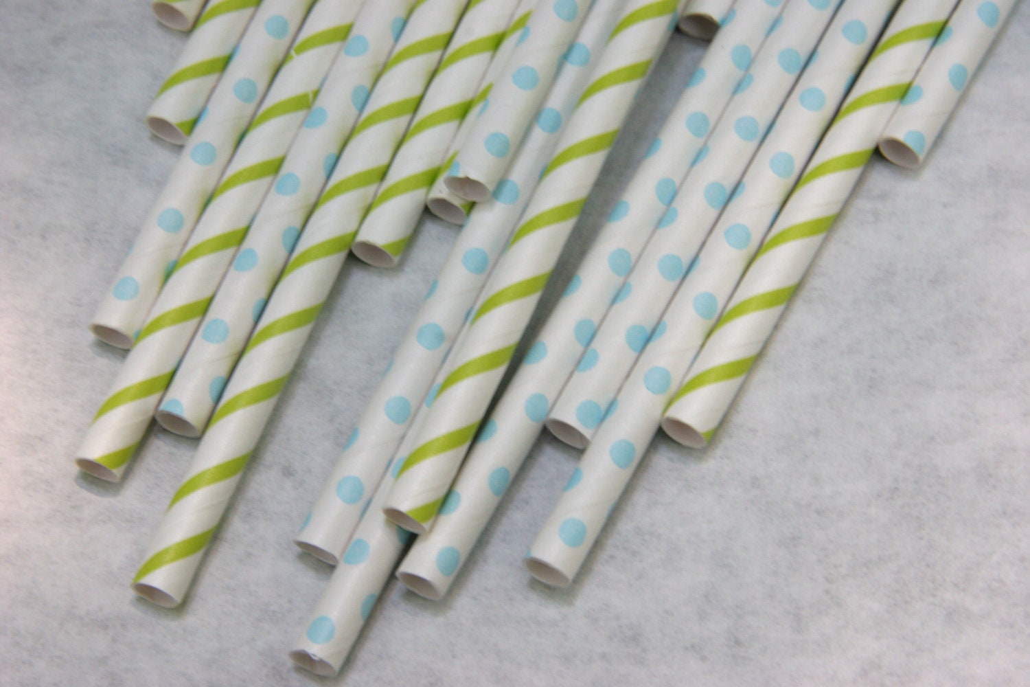 Baby Shower Paper Straws, Pack of 100, Blue and Green Paper Straws Il_170x135