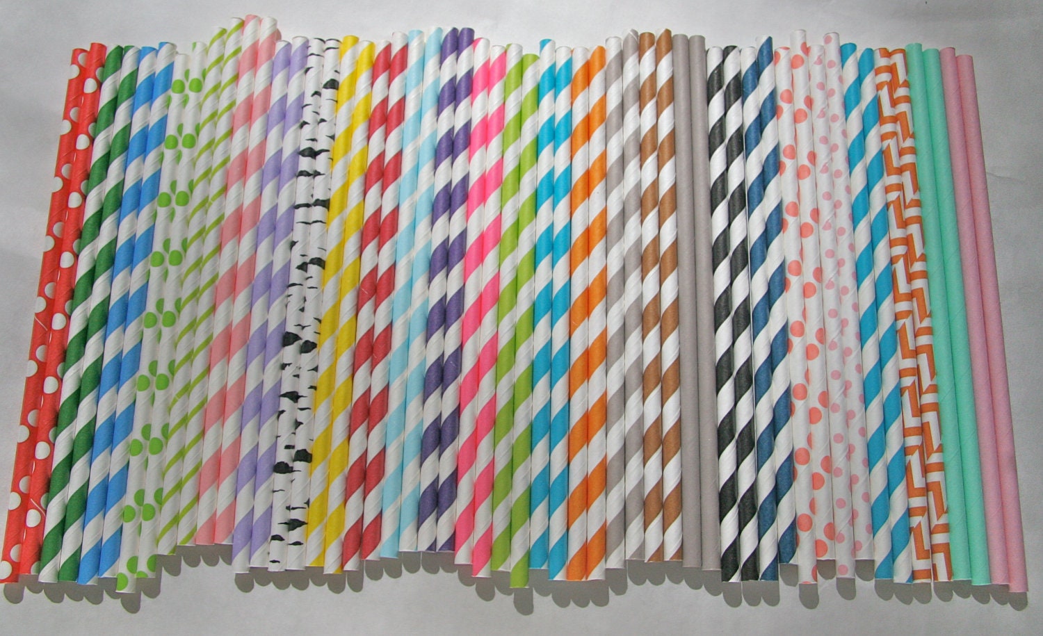 Paper Straw, 50 Pack, Any Color Mix Il_570xn