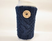 Knitted Cable Travel Mug Cozy
