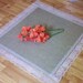 Large Square Burlap and Lace Table Cover