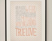 Robert Fulghum / Dr. Seuss Love Quote 11x14 Typography Art Print