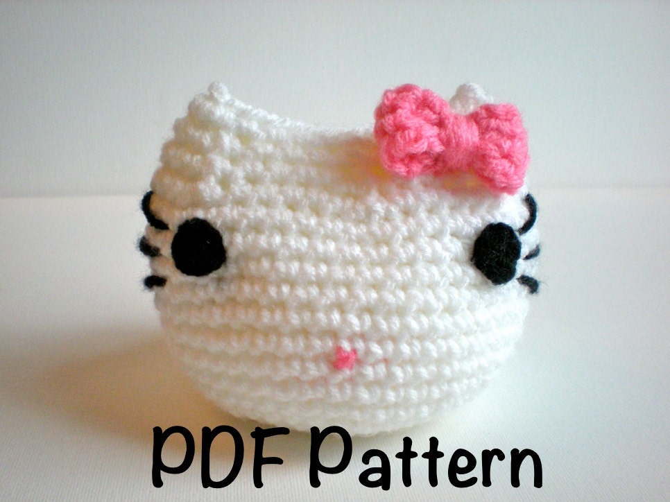 PATTERN:  Tooth fairy pillow, Easy Crochet PDF Pattern, kitty amigurumi with pocket, kids gift stocking stuffer, Permission to Sell