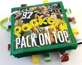 Personalized Baby Newspaper (Sports, Football, Packers, Green Bay Packers): crinkle taggie