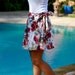 ON SALE Spring Blueberry Splash Abstract Floral Mini Skirt