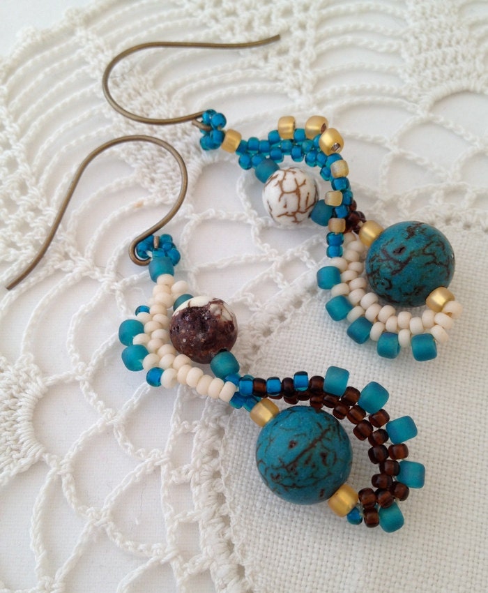 Makai - Freeform Peyote Earrings