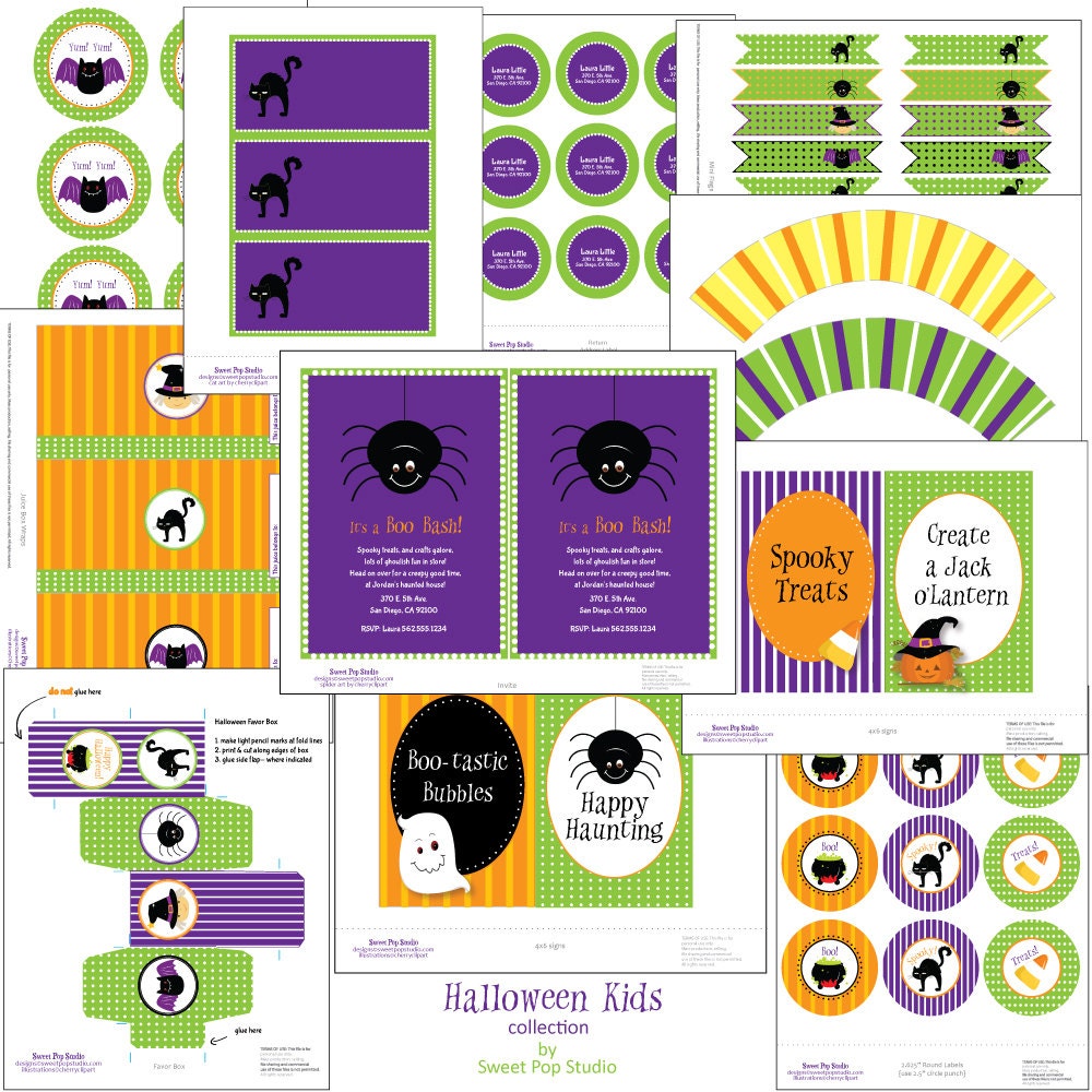 Halloween Kids Printable Party Pack