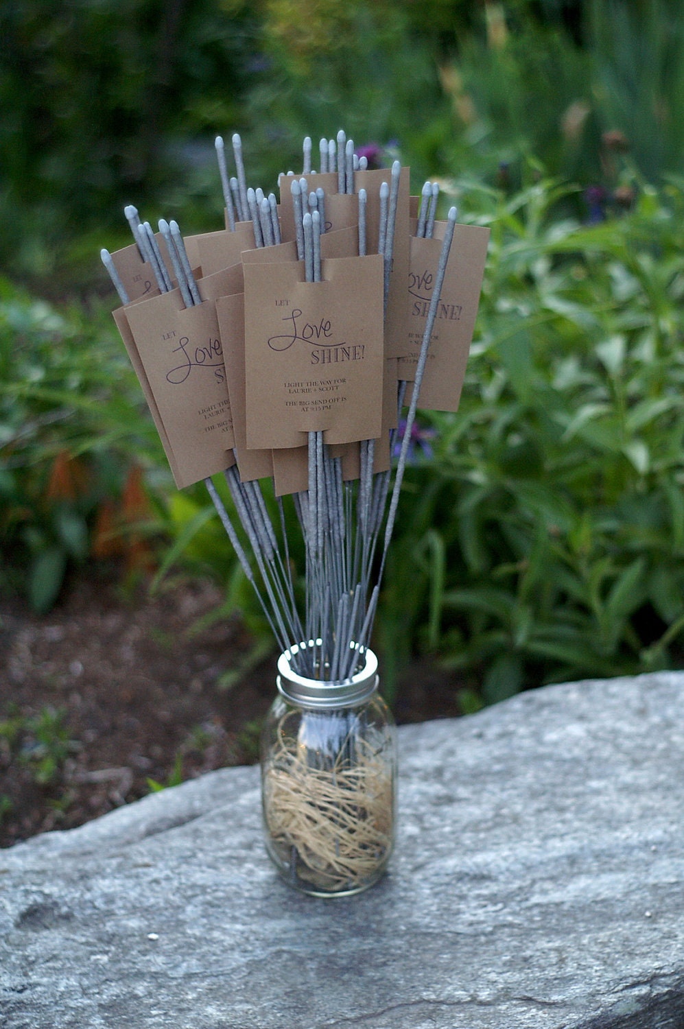 20 Let Love SHINE/ Sparkler Send Off Tags/ Wedding/ Pick Your Own Colors