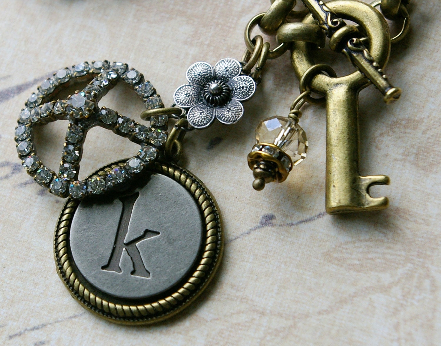 RESERVED for FN, Personalized Initial Necklace, Custom Letter C, Charm Collection Necklace, Personalized Jewelry