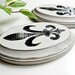 Plant Stakes Fleur de Lis Home Decor and Garden Decoration Black and White