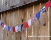 Mini Patriotic Bunting Banner // READY TO SHIP