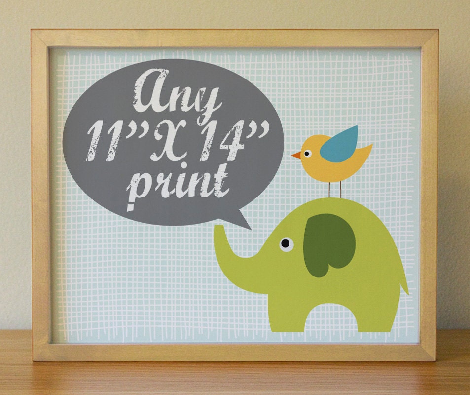 Any 11" X 14" print . Baby Nursery Wall Art . Children Wall Art