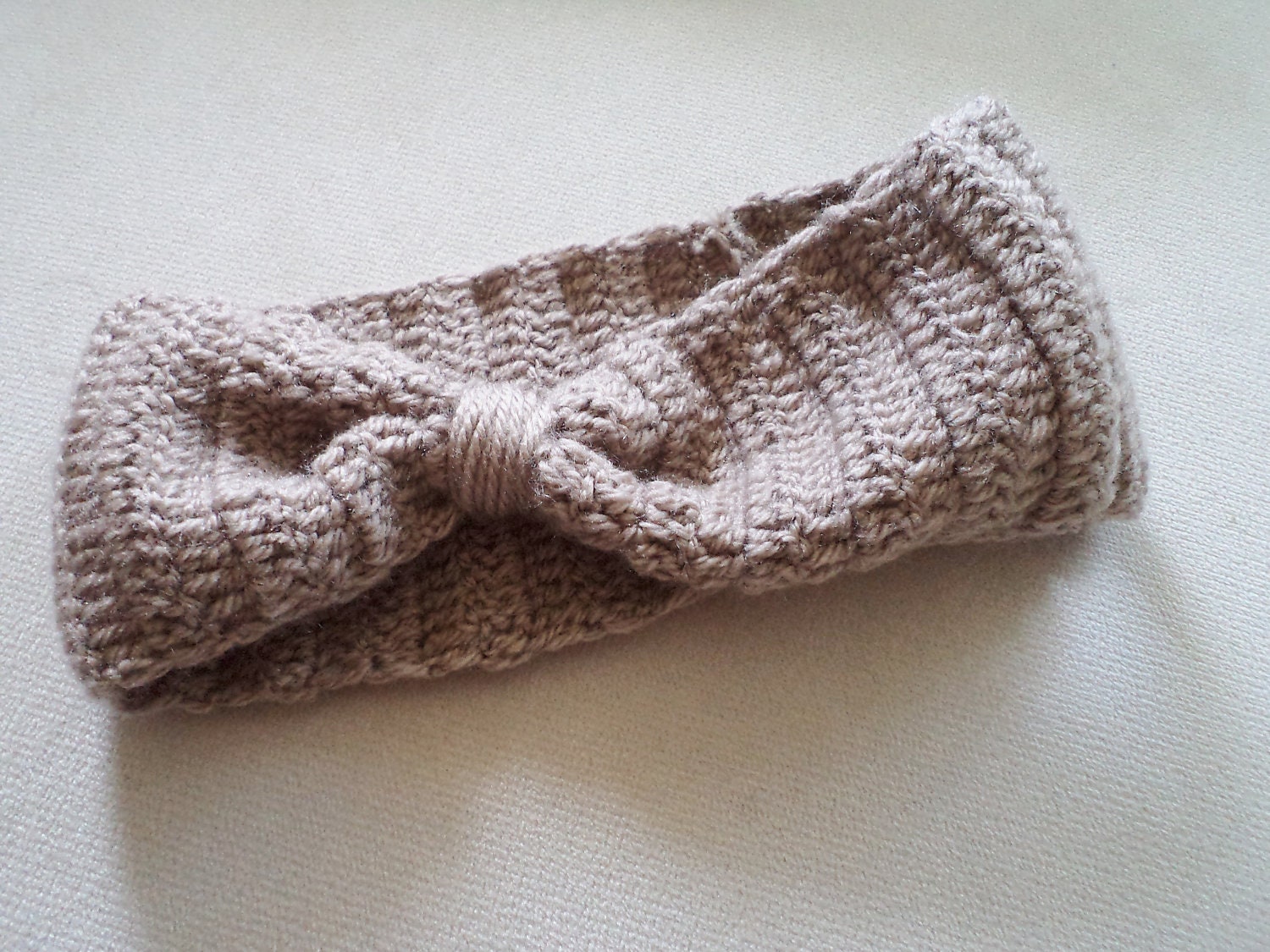 Spring Trends, Women headband, Accessories, Khaki Hand Crocheted Headband, Earwarmer, Hair accessorie. 2013 Trends, Bow headband
