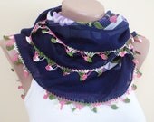 Unique, Women scarf, holiday gifts, lariat scarf, shawl,cotton scarf, winter scarf, handmade gifts, multicolor scarf.. Hoiday gifts