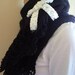 Black knitted Shawl, wool scarf, rectangle Shawl, scarf, cowl, shawl, Stole, pin-up with bow brooch, Holiday gifts, handmade gifts.