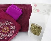 Lotus Birth Kit - containing Placenta Bag made from antique Kimono