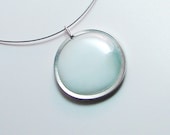 White Glass Pendant Pure as Snow, white glass jewelry, white glass pendant necklace