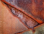 Abstract Fine Art Photography Industrial Rust Orange Grey Still Life Color- Dragon's Eye