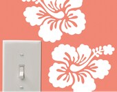 Hawaiian Flower Small Hibiscus Wall Decals, Car Decal, Laptop Decal, V069