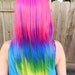 ON SALE Tropical Breeze / Neon Rainbow / Long Straight Layered Wig