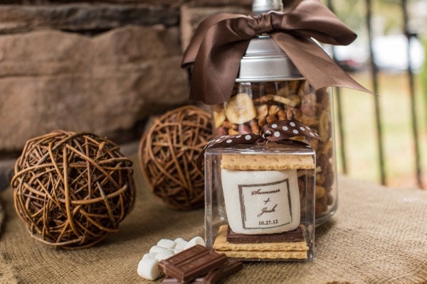 100 wedding favors s'mores kit custom unique business branding promotional client gift company logo