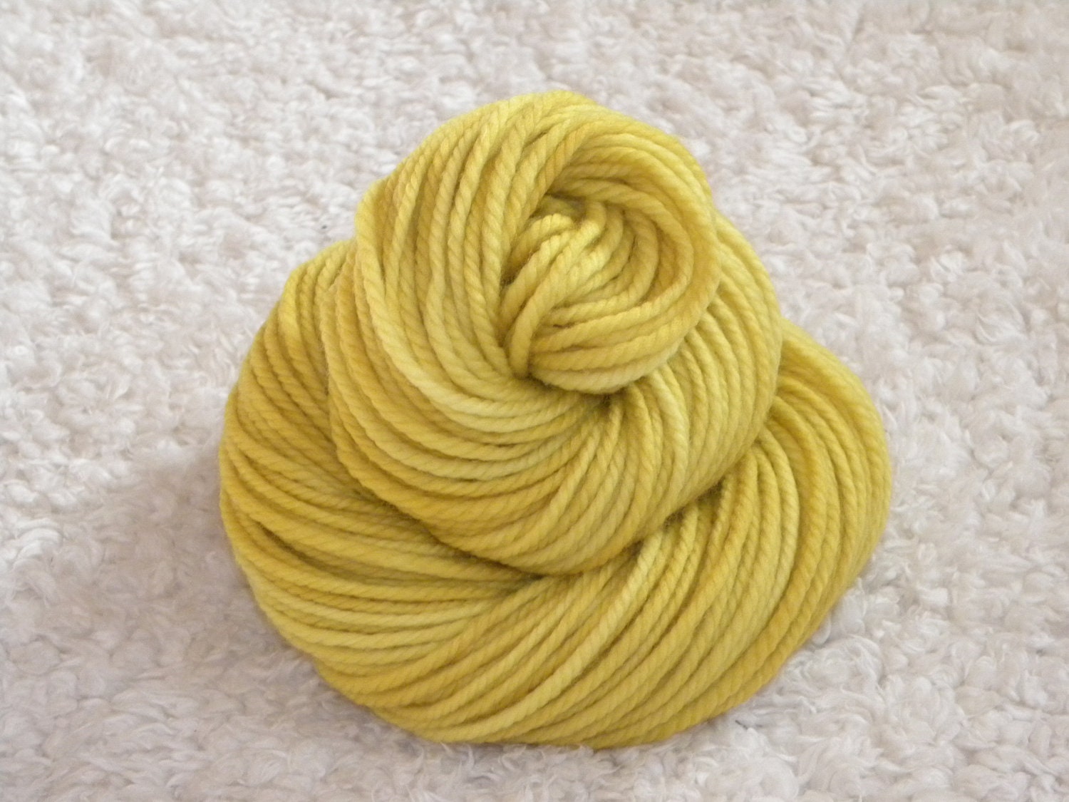Hand Dyed yarn, Bulky Weight, 100% Superwash Merino Wool, 120 yards/100g- 'Honey Bee'