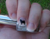 Pug Nail Art Decals Set of 20 Vinyl Stickers Applique Manicure Pedicure Party Event Accessories