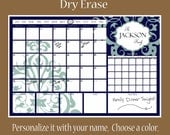 24 x 36 Personalized Wall Calendar - Dry Erase - Custom Made
