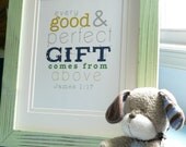JAMES 1:17 // INSTANT DOWNLOAD Digital File to Print // Christian Nursery Scripture Subway Art - Baby Boy Room Decor // New Baby Shower Gift