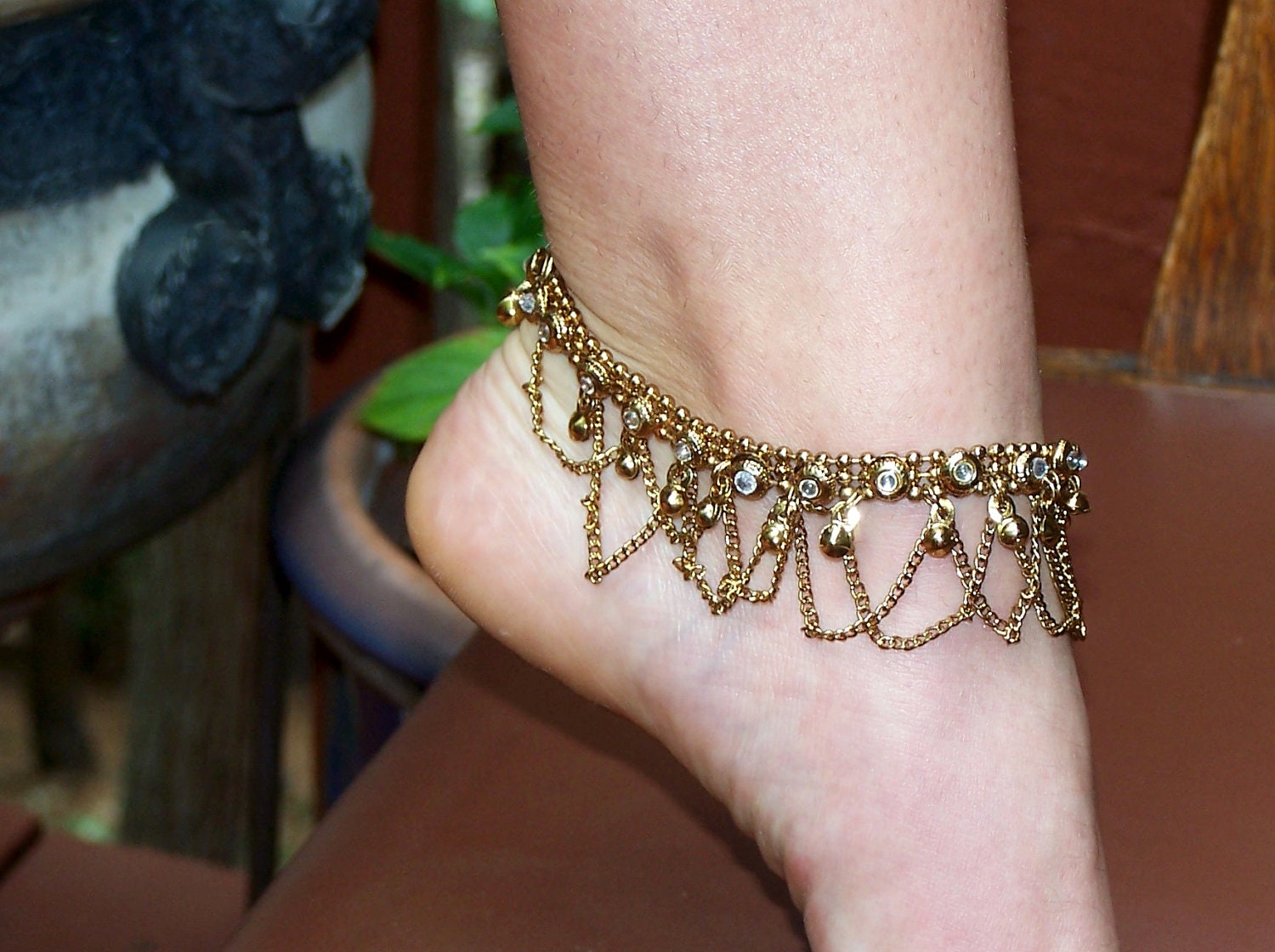 Vintage 70's Boho Hippie Anklet