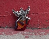 Pirate fused glass pendant