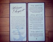 Wedding Itinerary: Anchor Welcome Cards