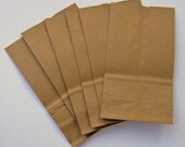 Plain Small  Kraft - Lunch - Grocery Bags - QTY 12  -  1 pound - 1 lb - 3.5 inches - Wedding Favor, Christmas, Gift Wrap