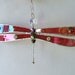 Dazzling Dragonfly Suncatcher Ornament in Iridescent Red