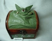 Wiccan Pagan Witch Organizer Storage Altar Leather Box