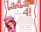 Custom Strawberry Shortcake Invitations